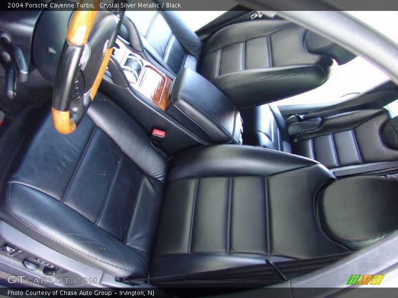 Crystal Silver Metallic / Black 2004 Porsche Cayenne Turbo