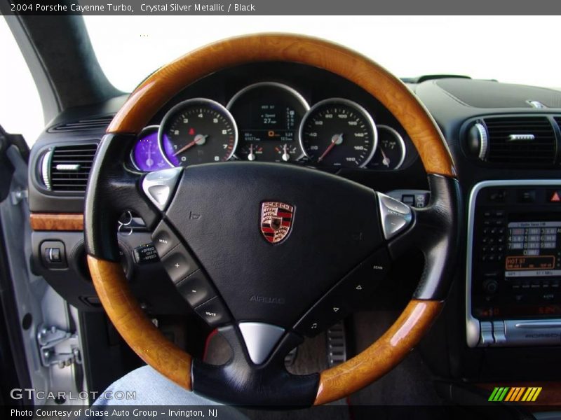 Crystal Silver Metallic / Black 2004 Porsche Cayenne Turbo