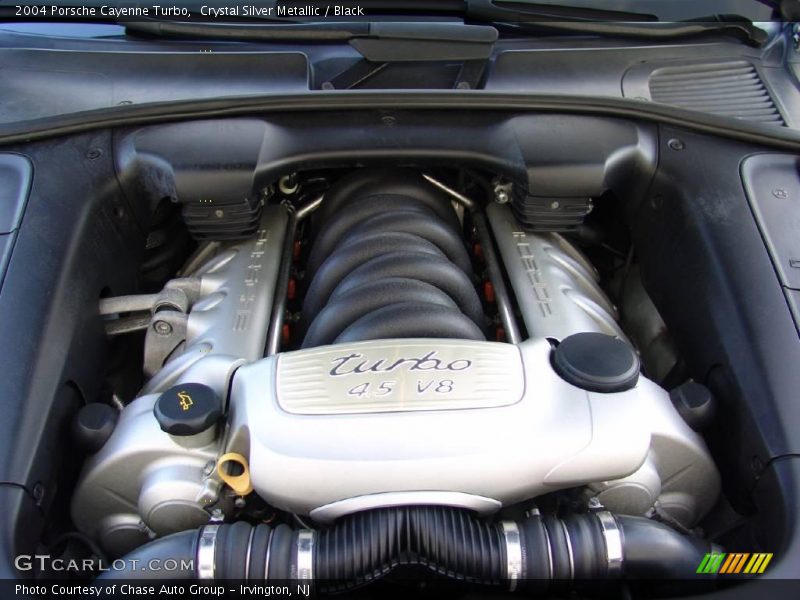 Crystal Silver Metallic / Black 2004 Porsche Cayenne Turbo