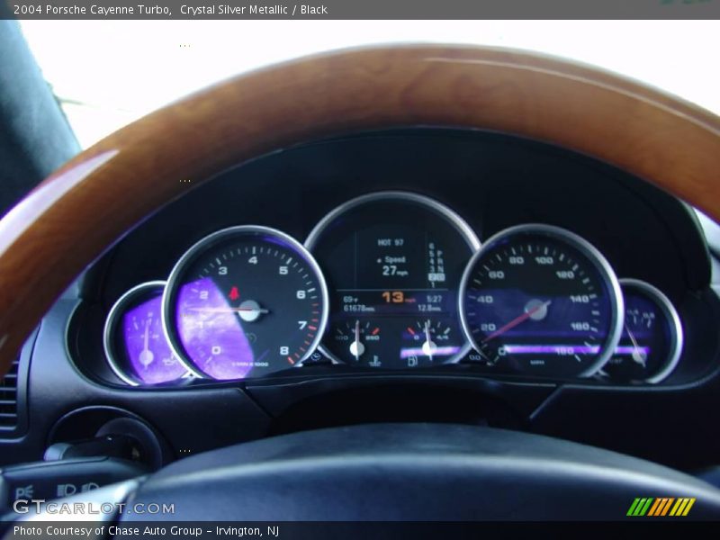Crystal Silver Metallic / Black 2004 Porsche Cayenne Turbo