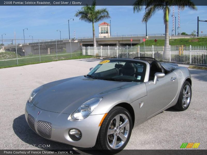 Cool Silver / Ebony 2008 Pontiac Solstice Roadster