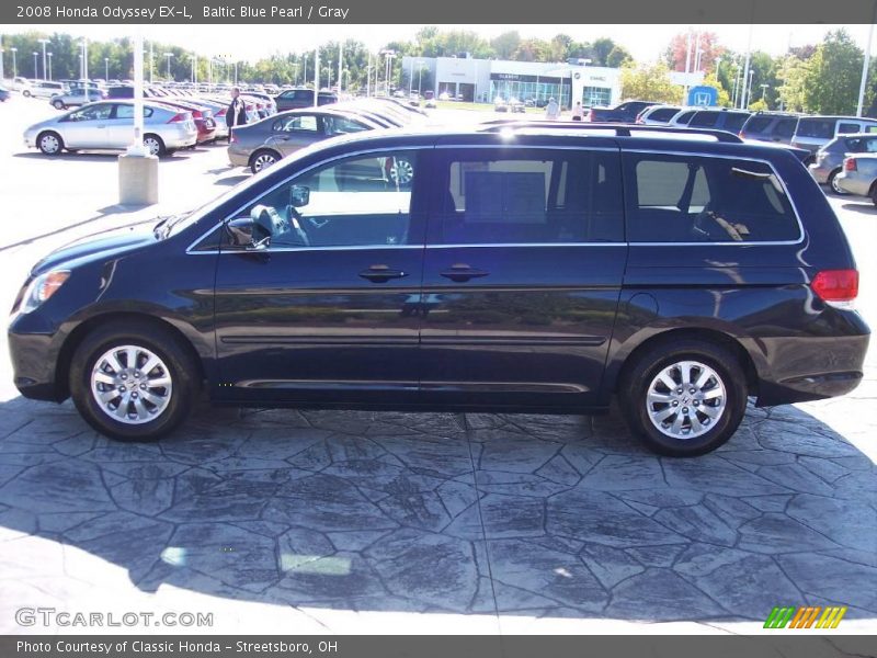 Baltic Blue Pearl / Gray 2008 Honda Odyssey EX-L