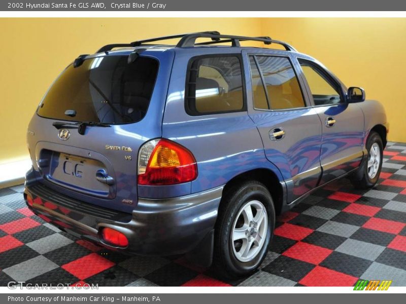 Crystal Blue / Gray 2002 Hyundai Santa Fe GLS AWD