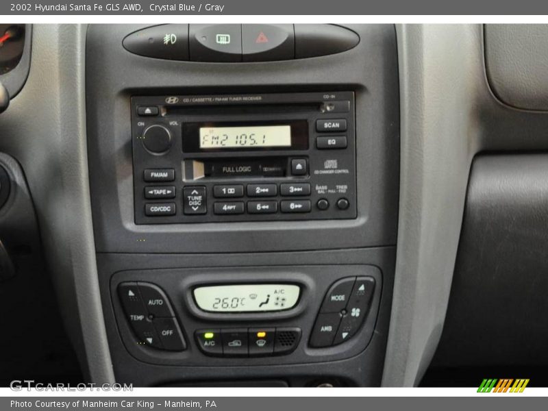 Crystal Blue / Gray 2002 Hyundai Santa Fe GLS AWD