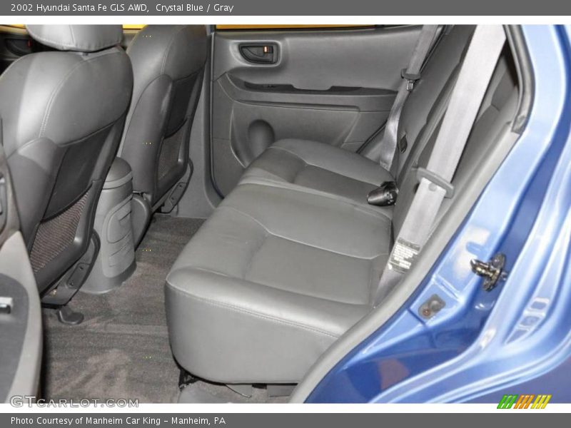 Crystal Blue / Gray 2002 Hyundai Santa Fe GLS AWD