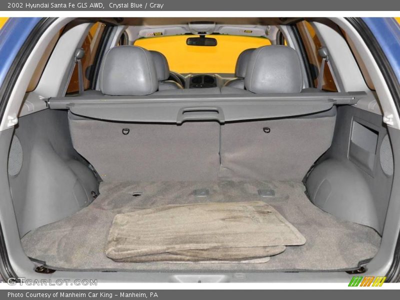 Crystal Blue / Gray 2002 Hyundai Santa Fe GLS AWD