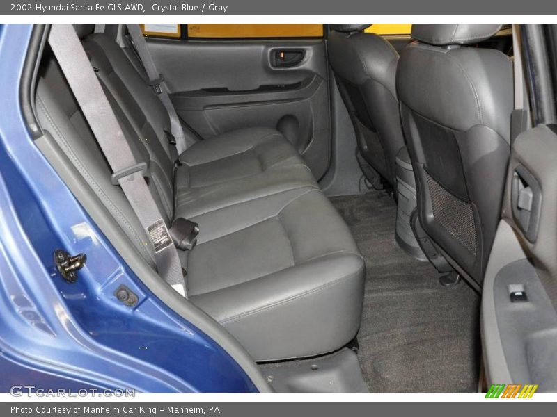 Crystal Blue / Gray 2002 Hyundai Santa Fe GLS AWD