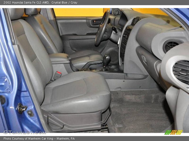 Crystal Blue / Gray 2002 Hyundai Santa Fe GLS AWD