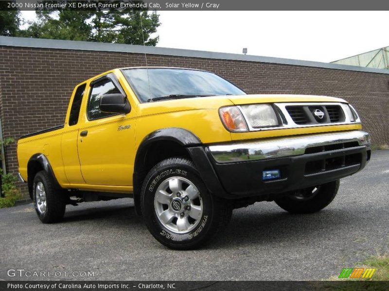 Solar Yellow / Gray 2000 Nissan Frontier XE Desert Runner Extended Cab