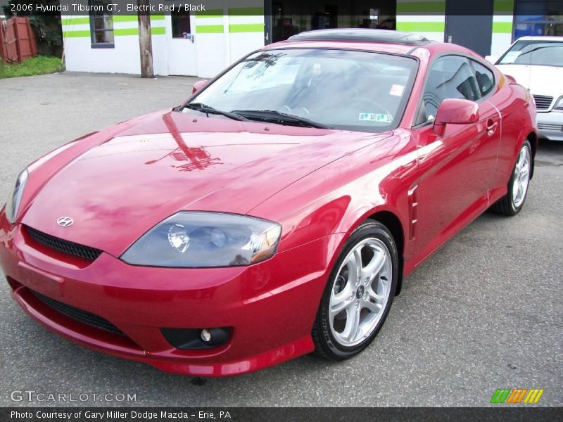 Electric Red / Black 2006 Hyundai Tiburon GT