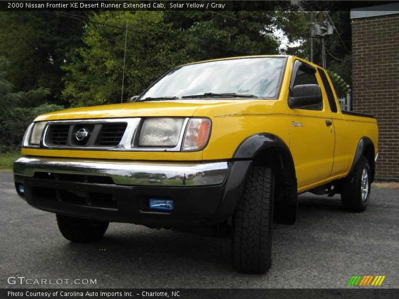 Solar Yellow / Gray 2000 Nissan Frontier XE Desert Runner Extended Cab