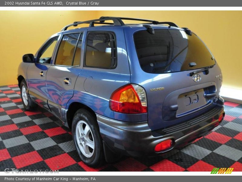 Crystal Blue / Gray 2002 Hyundai Santa Fe GLS AWD