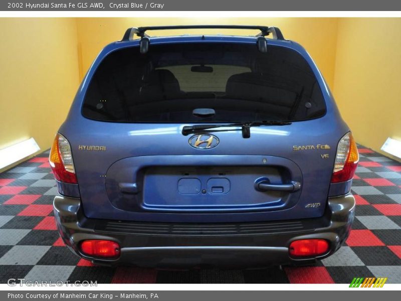 Crystal Blue / Gray 2002 Hyundai Santa Fe GLS AWD