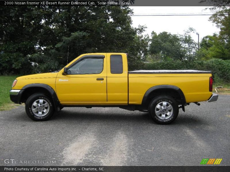 Solar Yellow / Gray 2000 Nissan Frontier XE Desert Runner Extended Cab