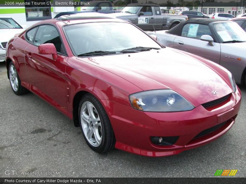 Electric Red / Black 2006 Hyundai Tiburon GT