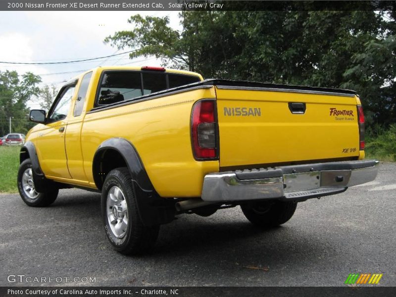 Solar Yellow / Gray 2000 Nissan Frontier XE Desert Runner Extended Cab