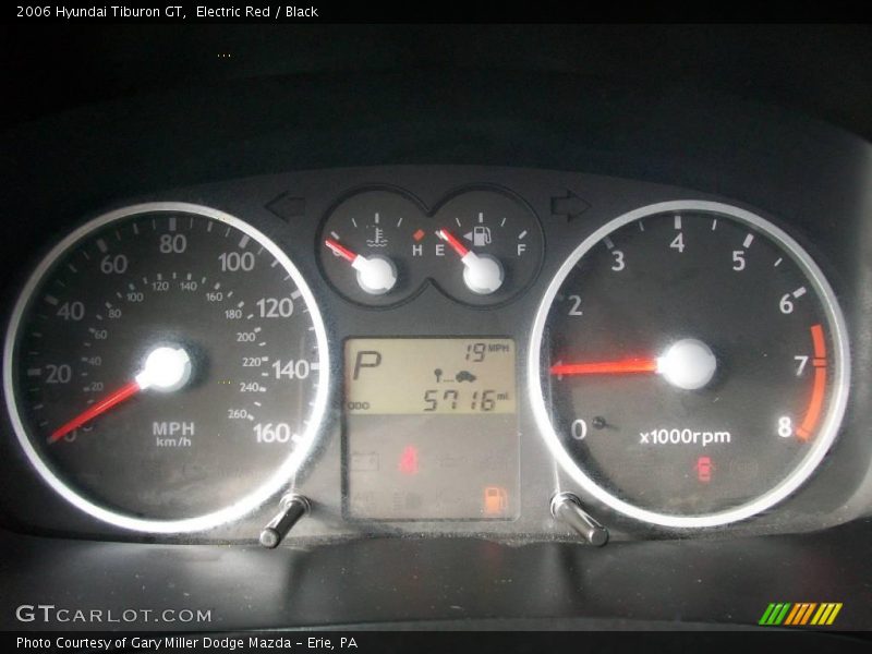 Electric Red / Black 2006 Hyundai Tiburon GT