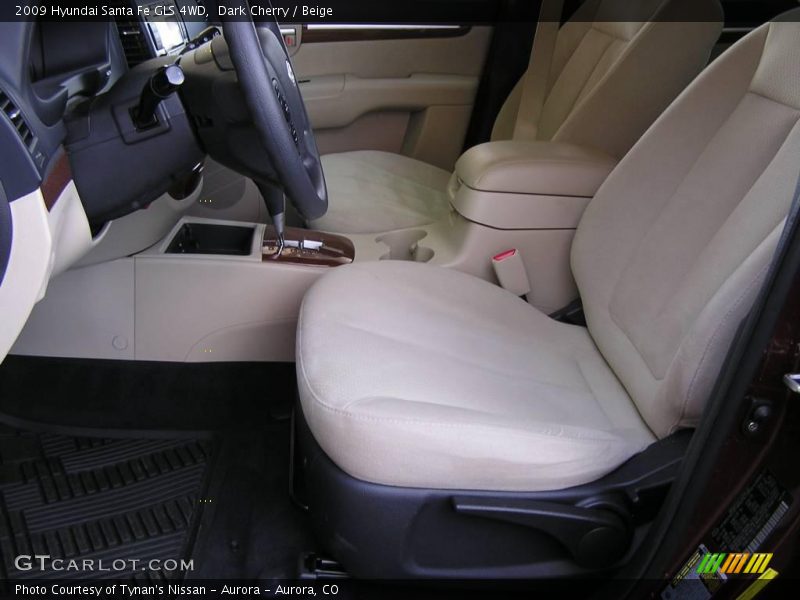 Dark Cherry / Beige 2009 Hyundai Santa Fe GLS 4WD