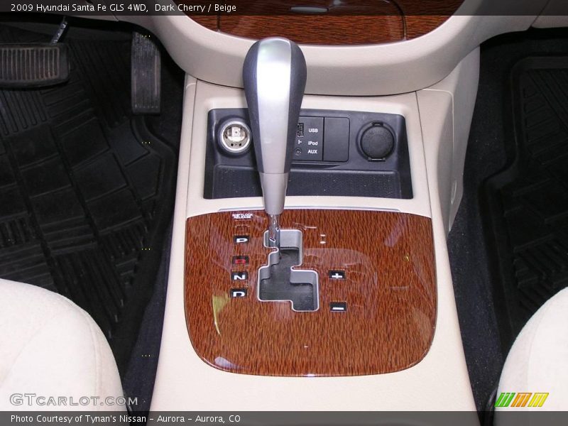 Dark Cherry / Beige 2009 Hyundai Santa Fe GLS 4WD
