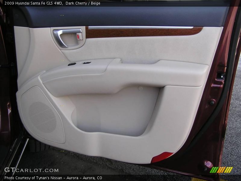 Dark Cherry / Beige 2009 Hyundai Santa Fe GLS 4WD