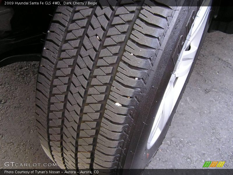 Dark Cherry / Beige 2009 Hyundai Santa Fe GLS 4WD