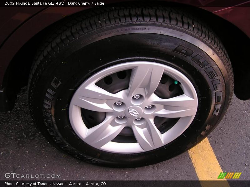 Dark Cherry / Beige 2009 Hyundai Santa Fe GLS 4WD