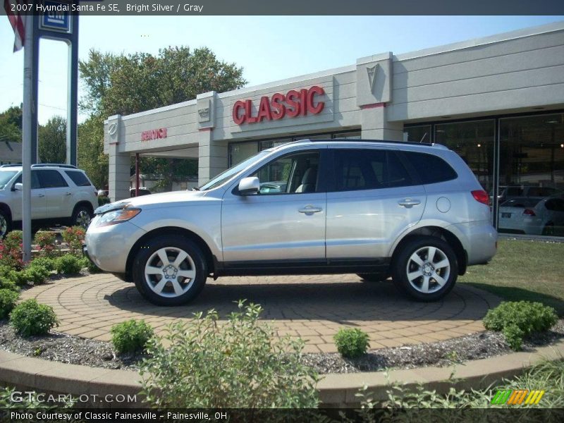 Bright Silver / Gray 2007 Hyundai Santa Fe SE