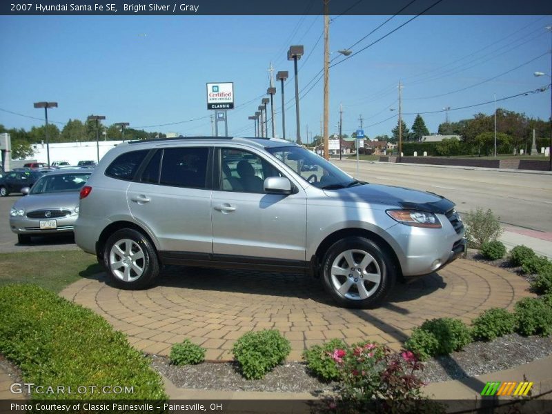 Bright Silver / Gray 2007 Hyundai Santa Fe SE
