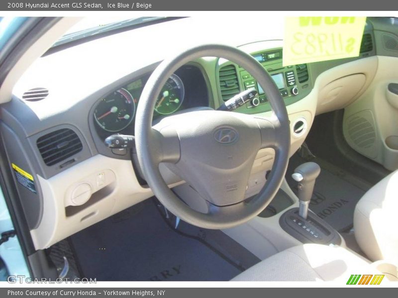Ice Blue / Beige 2008 Hyundai Accent GLS Sedan