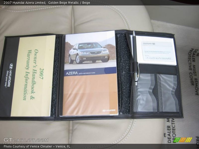 Golden Beige Metallic / Beige 2007 Hyundai Azera Limited