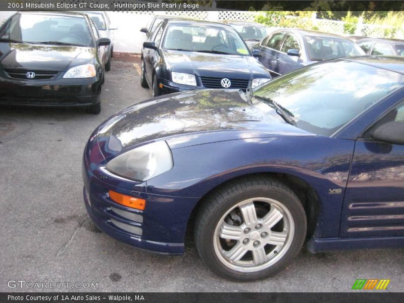 Huntington Blue Pearl / Beige 2001 Mitsubishi Eclipse GT Coupe