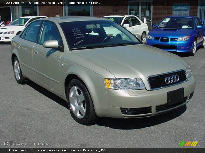 Champagne Metallic / Ebony 2004 Audi A4 1.8T quattro Sedan