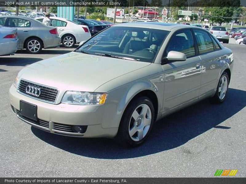 Champagne Metallic / Ebony 2004 Audi A4 1.8T quattro Sedan