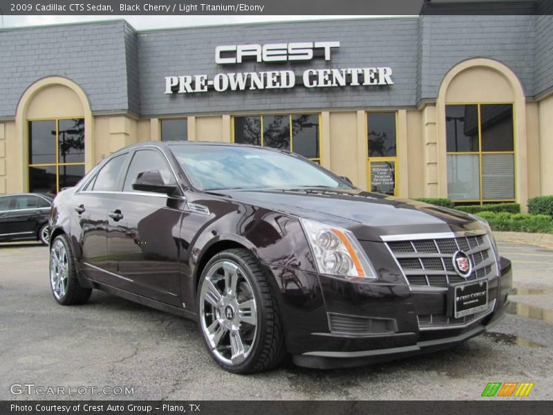 Black Cherry / Light Titanium/Ebony 2009 Cadillac CTS Sedan