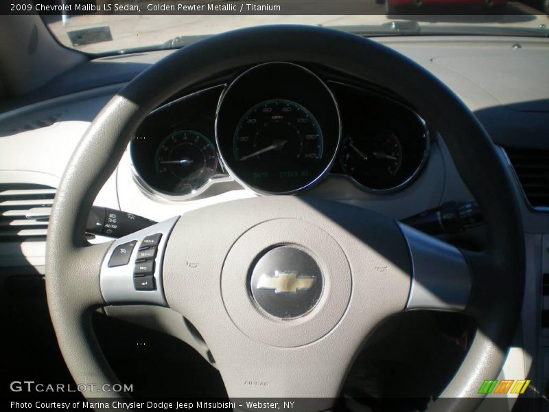 Golden Pewter Metallic / Titanium 2009 Chevrolet Malibu LS Sedan
