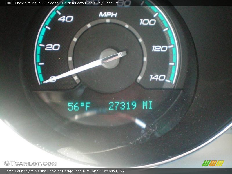 Golden Pewter Metallic / Titanium 2009 Chevrolet Malibu LS Sedan