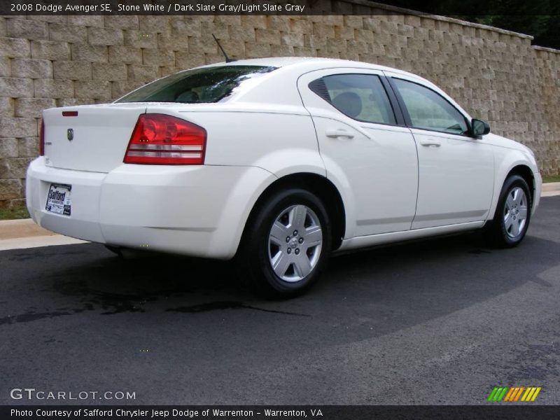 Stone White / Dark Slate Gray/Light Slate Gray 2008 Dodge Avenger SE