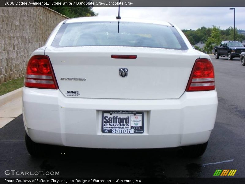 Stone White / Dark Slate Gray/Light Slate Gray 2008 Dodge Avenger SE