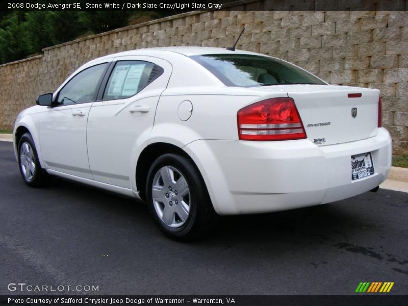 Stone White / Dark Slate Gray/Light Slate Gray 2008 Dodge Avenger SE