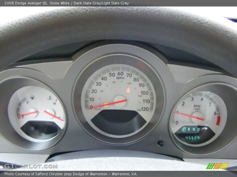Stone White / Dark Slate Gray/Light Slate Gray 2008 Dodge Avenger SE