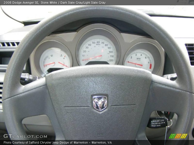Stone White / Dark Slate Gray/Light Slate Gray 2008 Dodge Avenger SE