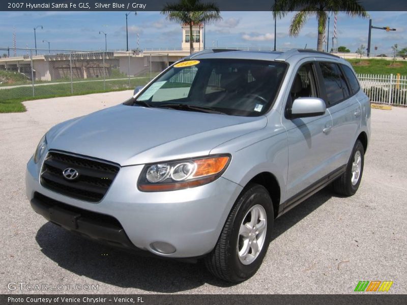 Silver Blue / Gray 2007 Hyundai Santa Fe GLS