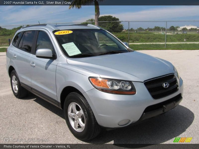 Silver Blue / Gray 2007 Hyundai Santa Fe GLS