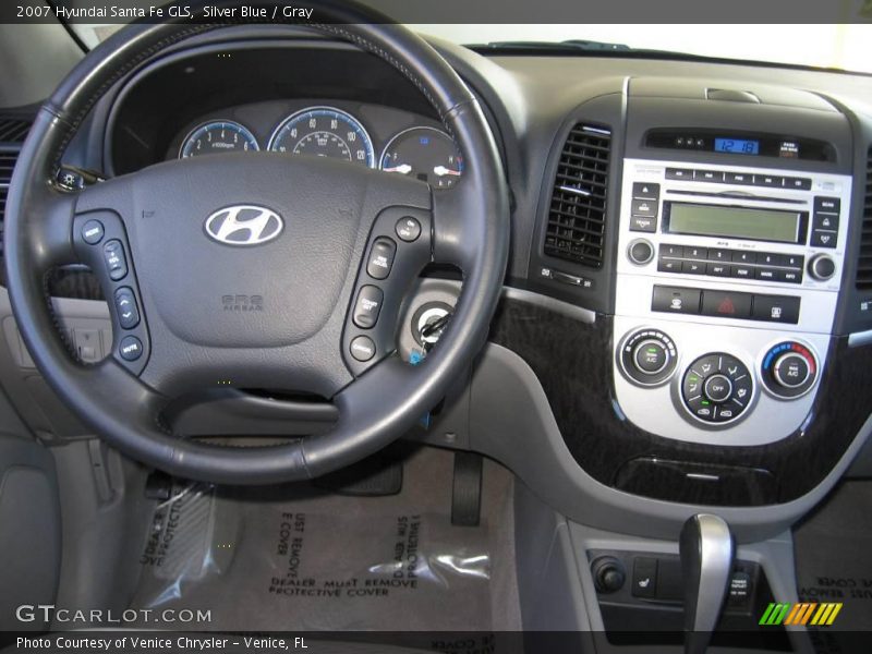 Silver Blue / Gray 2007 Hyundai Santa Fe GLS