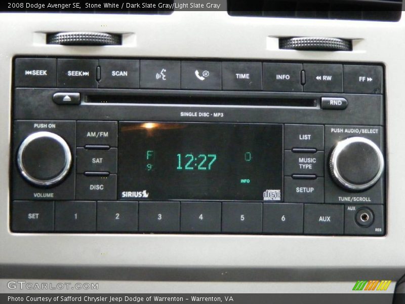 Stone White / Dark Slate Gray/Light Slate Gray 2008 Dodge Avenger SE