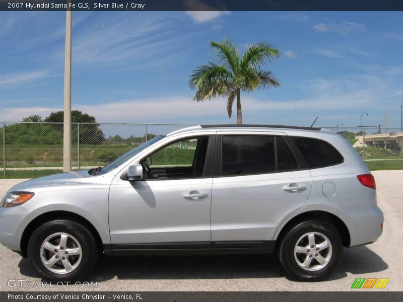 Silver Blue / Gray 2007 Hyundai Santa Fe GLS
