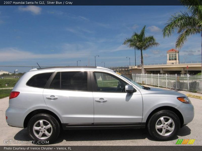 Silver Blue / Gray 2007 Hyundai Santa Fe GLS