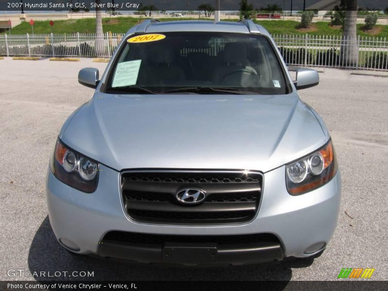 Silver Blue / Gray 2007 Hyundai Santa Fe GLS