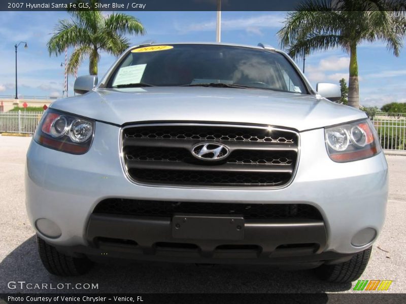 Silver Blue / Gray 2007 Hyundai Santa Fe GLS