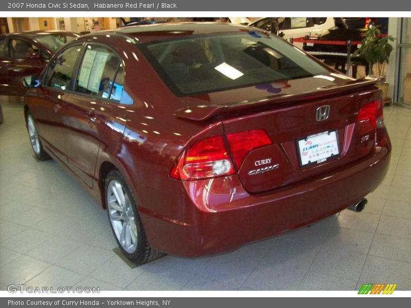 Habanero Red Pearl / Black 2007 Honda Civic Si Sedan